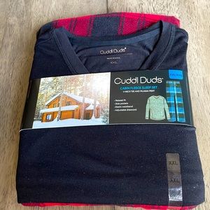 Men’s Cuddl Duds 2 Piece Sleep Set- XXL Red Plaid